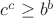 $c^c\geq b^b$