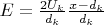 $E=\frac{2 U_k}{d_k}\frac{x-d_k}{d_k}$
