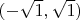 $ (-\sqrt1, \sqrt1) $