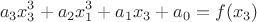 $$a_3x_3^3+a_2x_1^3+a_1x_3+a_0=f(x_3)$$ $$a_3x_3^3+a_2x_1^3+a_1x_3+a_0=f(x_3)$$