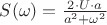 $S(\omega)=\frac{2\cdot U\cdot a}{a^2+\omega^2}$