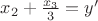 $x_2+\frac{x_3}{3} = y'$