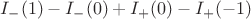 $I_-(1)-I_-(0)+I_+(0)-I_+(-1)$