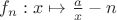 $f_n: x \mapsto \frac{a}{x} -n$ $f_n: x \mapsto \frac{a}{x} -n$