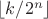 $\lfloor k/2^n\rfloor$
