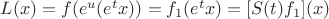 $ L(x) = f(e^u (e^t x)) = f_1 (e^t x) = [S(t)f_1](x) $