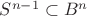 $S^{n-1} \subset B^n$