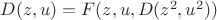 $D(z,u) = F(z,u,D(z^2,u^2))$