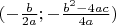 $(-\frac{b}{2a};-\frac{b^2-4ac}{4a})$