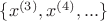 $\{x^{(3)}, x^{(4)}, ...\} $