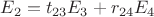 $$E_2 = t_{23}E_3 + r_{24}E_4$$
