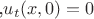 ,$u_t(x,0)=0$ ,$u_t(x,0)=0$