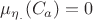 $\mu_{\eta_.}(C_a) = 0$