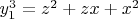 $y_1^3=z^2+zx+x^2$