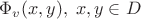 $\Phi_v(x,y), \; x,y \in \parial D$