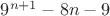 $9^{n+1}-8n-9$