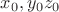 $x_{0}, y_{0} и z_{0}$