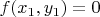 $f(x_1,y_1)=0$