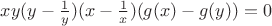$xy(y-\frac{1}{y})(x-\frac{1}{x})(g(x)-g(y))=0$
