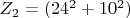 $Z_2=(24^2+10^2)$