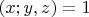 $(x;y,z)=1$