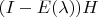 $(I-E(\lambda)) H$