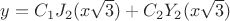 $y=C_1 J_2 (x \sqrt 3) + C_2 Y_2 (x \sqrt 3)$