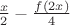 $\frac{x}2 - \frac{f(2x)}4$