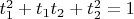 $t_1^2+t_1t_2+t_2^2=1$