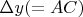 $\Delta y (=AC)$