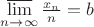 $\varlimsup\limits_{n\to\infty}\frac{x_n}{n}=b$