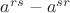 $a^{rs}-a^{sr}$