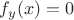 $f_y(x)=0$
