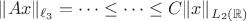 $\|Ax\|_{\ell_3}=\cdots\le\cdots\le C\|x\|_{L_2(\mathbb R)}$