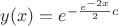 $y(x)= e^{-\frac{e^{-2x}}{2}c}$
