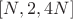 $[N,  2,4N]$