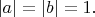 $\left| a\right|=\left| b\right|=1.$