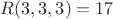 $R(3,3,3)=17$