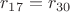 $r_{17}=r_{30}$