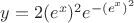 $y=2(e^x)^2e^{-(e^x)^2}$