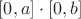 $[0, a]\cdot[0, b]$