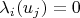 \lambda_i (u_j)=0