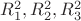 $R_1^2, R_2^2, R_3^2
