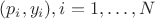 $ (p_i, y_i), i=1,\dots, N$