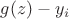 $g(z)-y_i$