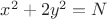 $x^2+2y^2=N$