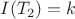 $I(T_2)=k$