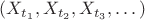 $(X_{t_1}, X_{t_2}, X_{t_3}, \dots)$