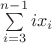 $\sum\limits_{i=3}^{n-1} i x_i$