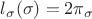 $l_\sigma(\sigma)=2\pi_\sigma$